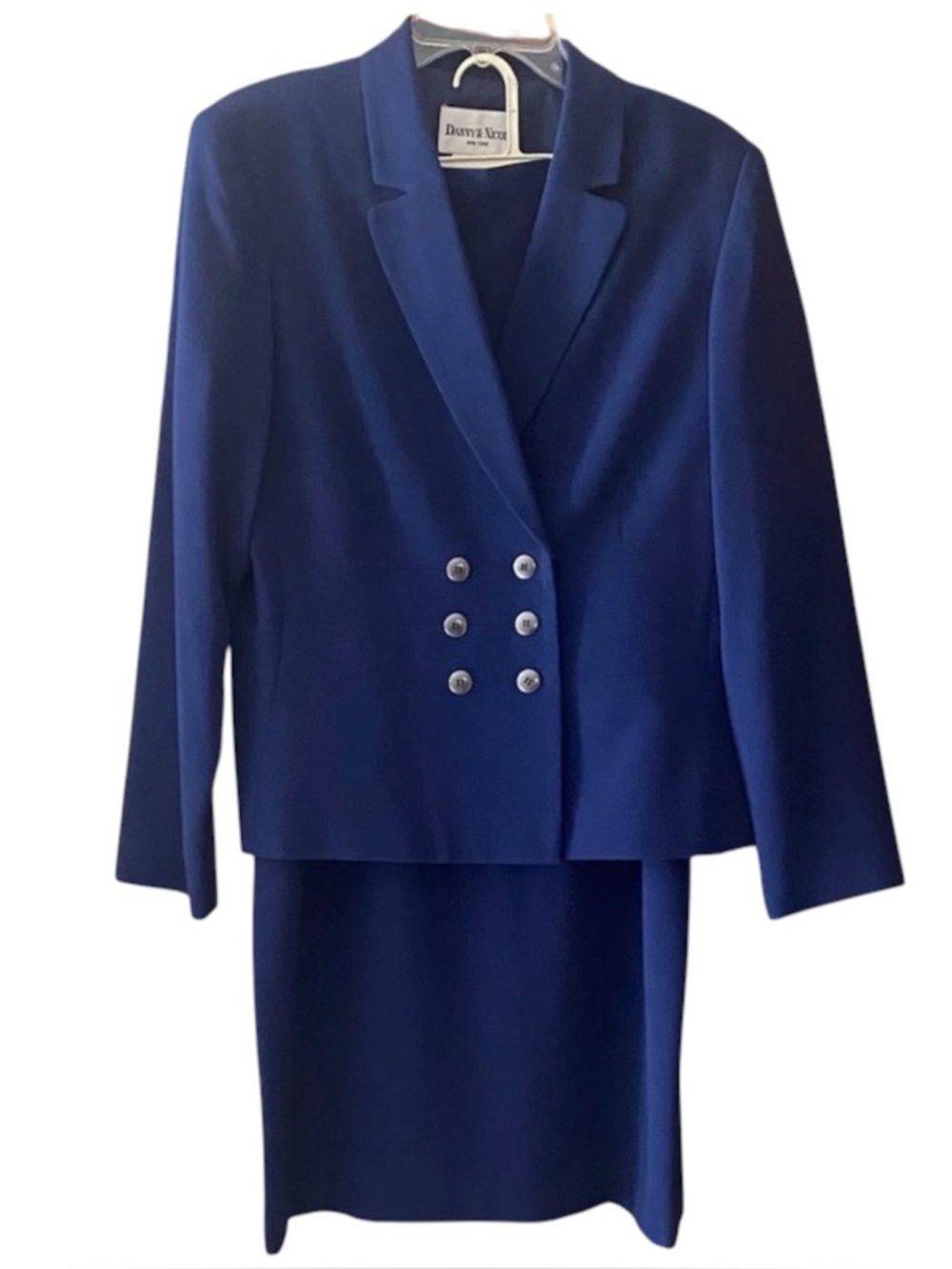 Danny & Nicole Women’s Size 14 Royal Blue Career Suit Blazer & Skirt Set NWT